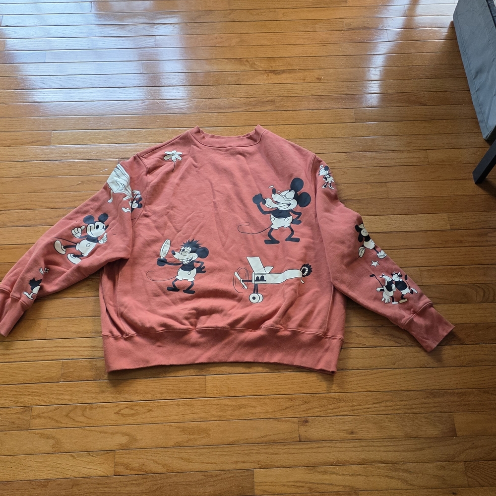 Disney Women's Crewneck Sweater - Coral